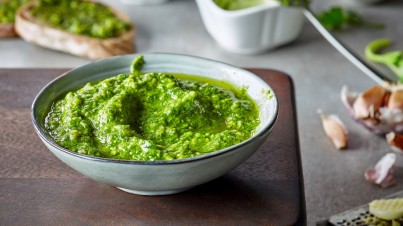 Pesto au basilic et à la courgette