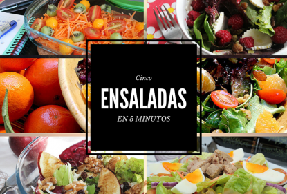 5 ensaladas en menos de 5 minutos