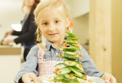 Kerstboom van komkommer