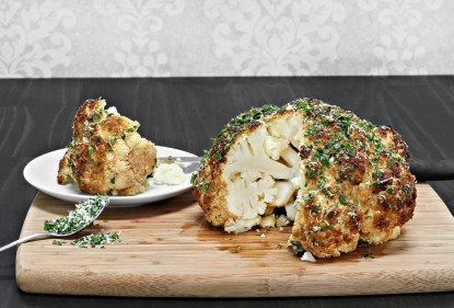 Whole roasted cauliflower. Simple and restaurant quality food