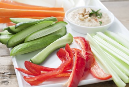 Delicious vegetable dips for snacking beetroot, hummus, roasted pepper