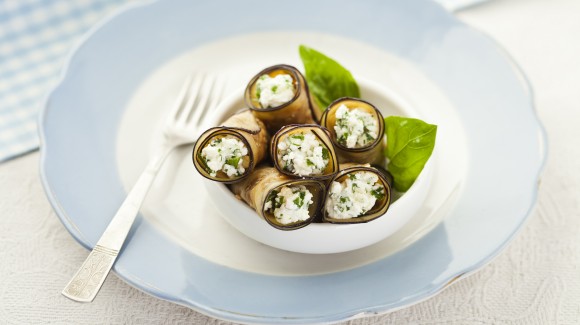 Delicious eggplant rolls