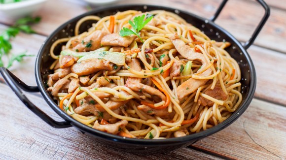 Simple carrot and mushroom stir-fry