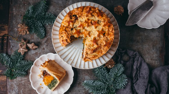 Christmas veggie pie