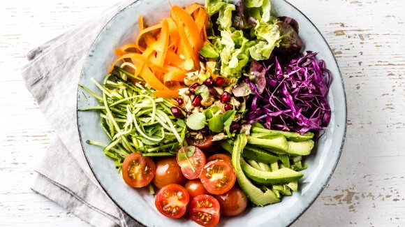 Colourful salad bowl