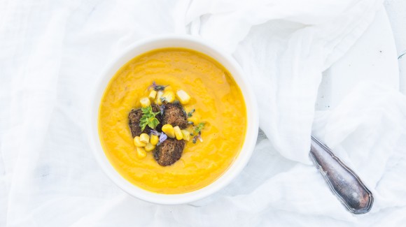 Crema de zanahoria y maíz Crema de zanahoria y maíz