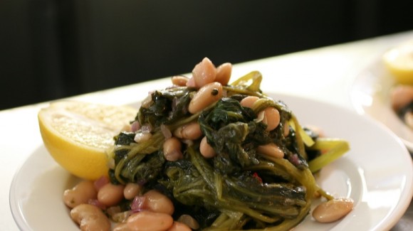 Fagioli cannellini e spinaci