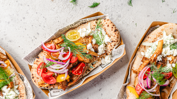 Flatbread met oesterzwamshoarma