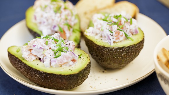 Gevulde avocado's met garnalen