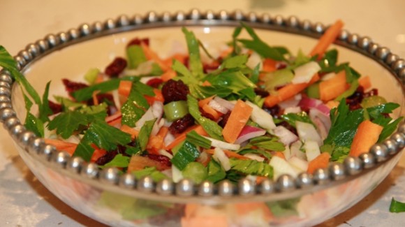 Salade de cèleri et fenouil aux cranberries