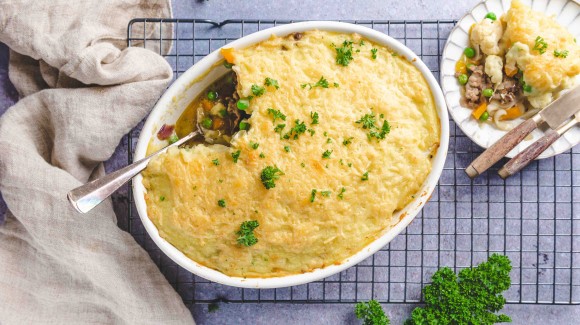 Cottage pie met bloemkool en paprika