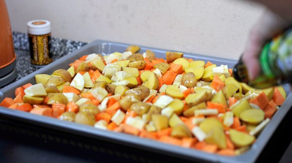 Oven roasted vegetables