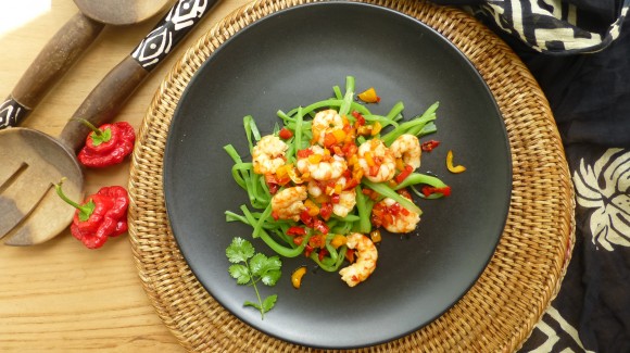 Prawn salad with green beans Prawn salad with green beans