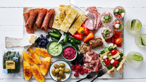 Qukes® baby cucumbers summer snacking platter Qukes® baby cucumbers summer snacking platter