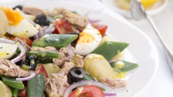 Salade Niçoise met snijbonen