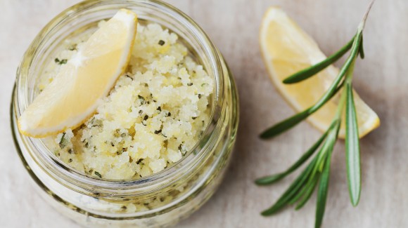 Homemade rosemary-lemon sea salt 