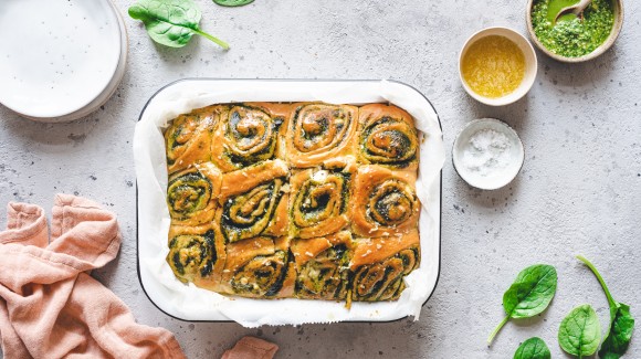 Rolls d'épinards et feta