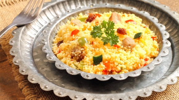 Tabouleh-Salat mit marokkanisch gewürztem Lamm