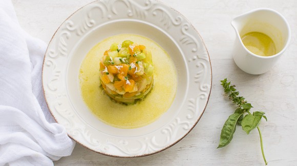 Tartar de tomates tricolor