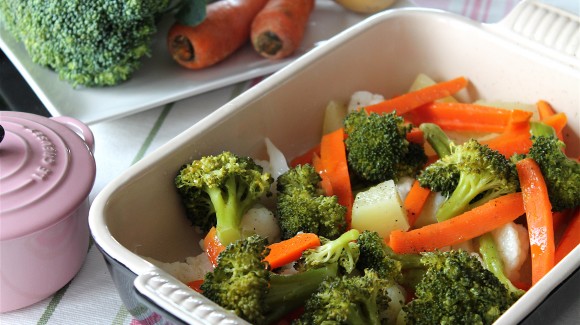 Zanahoria, brócoli y coliflor al vapor