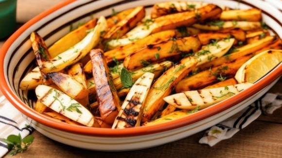Wortelsalade met tomaat en pastinaak