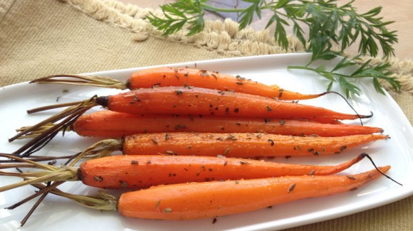 Zanahorias asadas y especiadas al estilo sureño