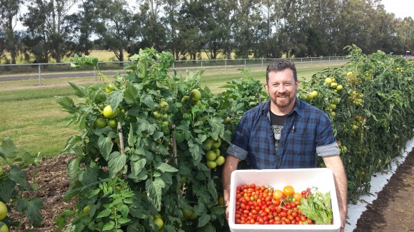 Chef Glen Barratt leads an interactive salad workshop in Gatton, Australia